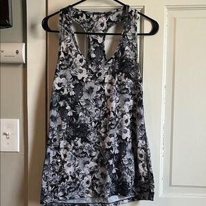 90 Degree By Reflex Black and White Floral Tank Top